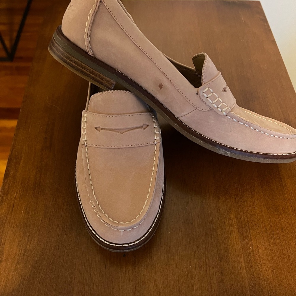 Sperry Light Blush Suede Loafers - Picture 2 of 3